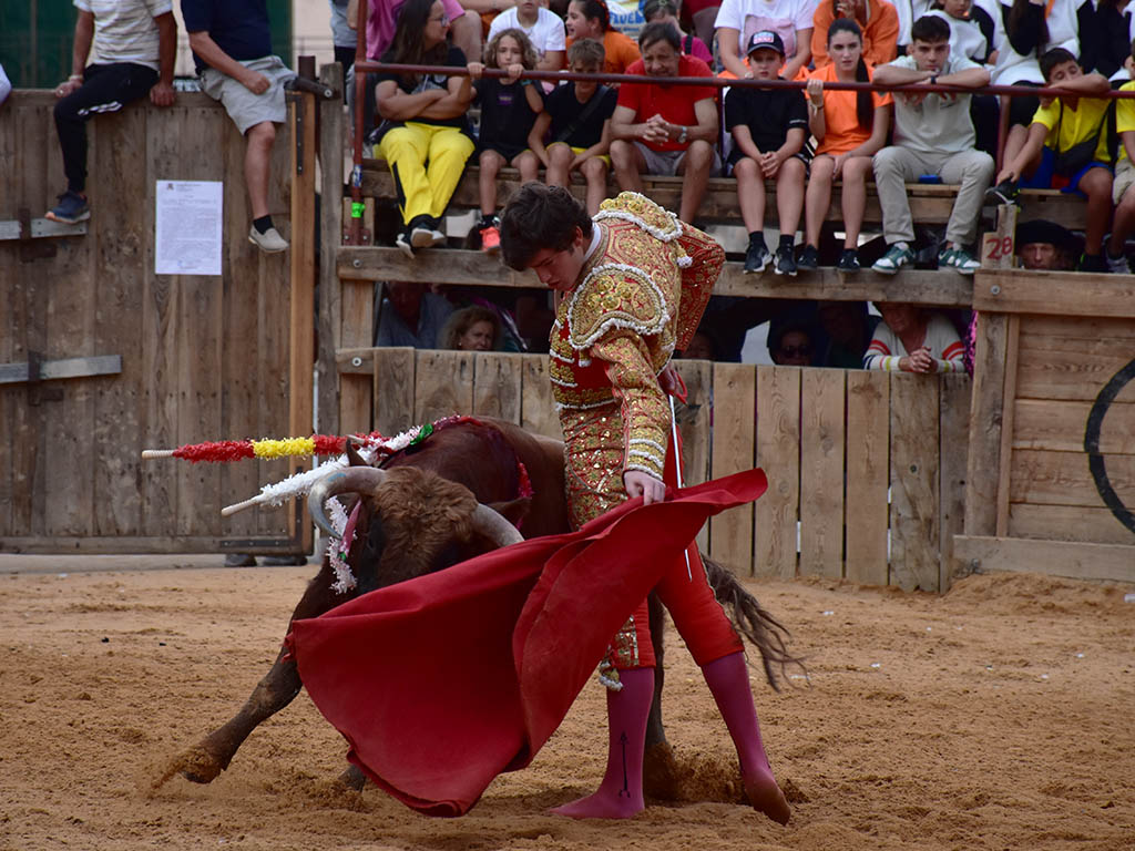 Oliva y García-Torres salen en hombros en Turégano, con una buena novillada de El Retamar 3 Emilio García-Torres, con el segundo novillo de El Retamar. / A.M.
