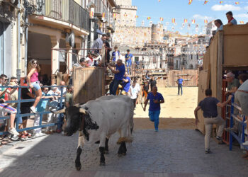 Encierro de Turégano del sábado. / A.M.
