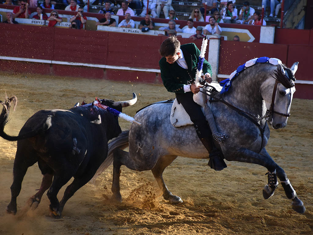 Puerta Grande a la dimensión de Sebastián Fernández y al cariño de Hermoso de Mendoza con Cuéllar 4 Guillermo Hermoso de Mendoza, con el segundo astado de la tarde. / A.M.
