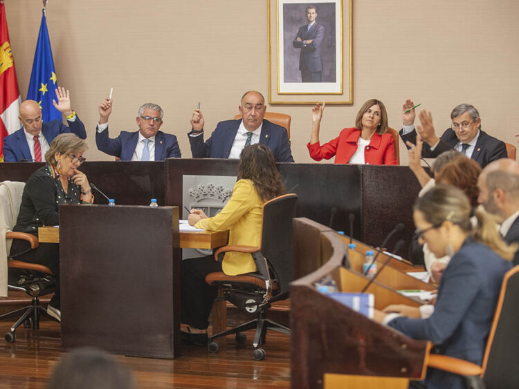 Votación en el Pleno de septiembre de la Diputación de Segovia. / KAMARERO