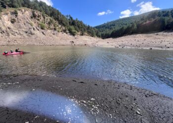 Vaciado del embalse de El Tejo en El Espinar / CHD