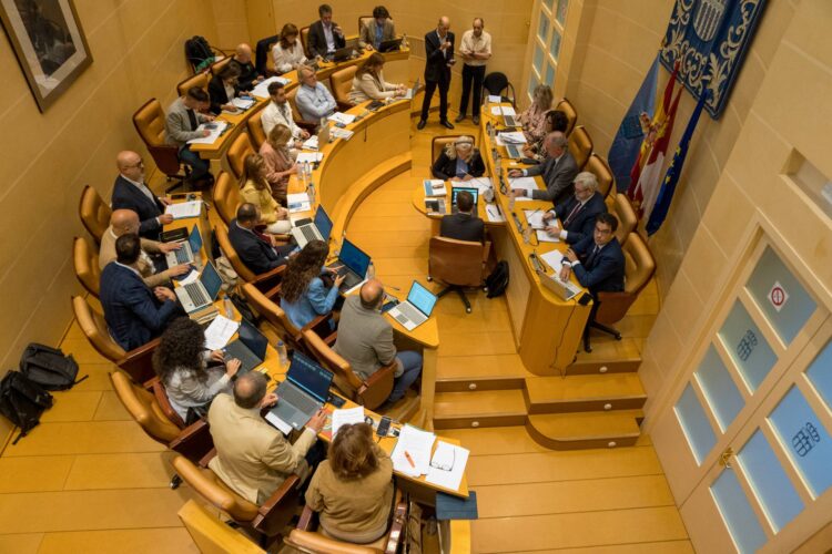 Los grupos devuelven en conjunto más de 41.800 euros de las asignaciones municipales 1 Los concejales, durante el último pleno del Ayuntamiento de Segovia en el que se trató el asunto de las asignaciones municipales./ HÉCTOR CRIADO