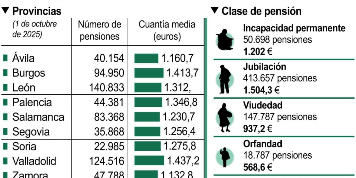 La pensión media en Segovia sube 54,8 euros en el último año, hasta los 1.256,44 2 08MAX202510711455