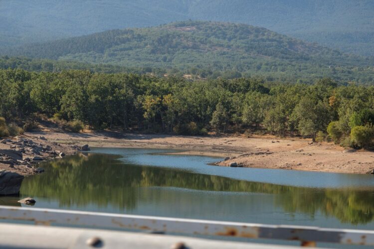 Cola del embalse del Pontón Alto. con escasa agua. / E.A.