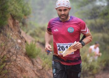El presidente del Club de Orientación de Segovia, José Rubio, en pleno esfuerzo./ C.O. SEGOVIA