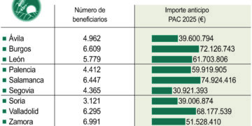 Anticipo de las ayudas PAC 2025 en Castilla y León.