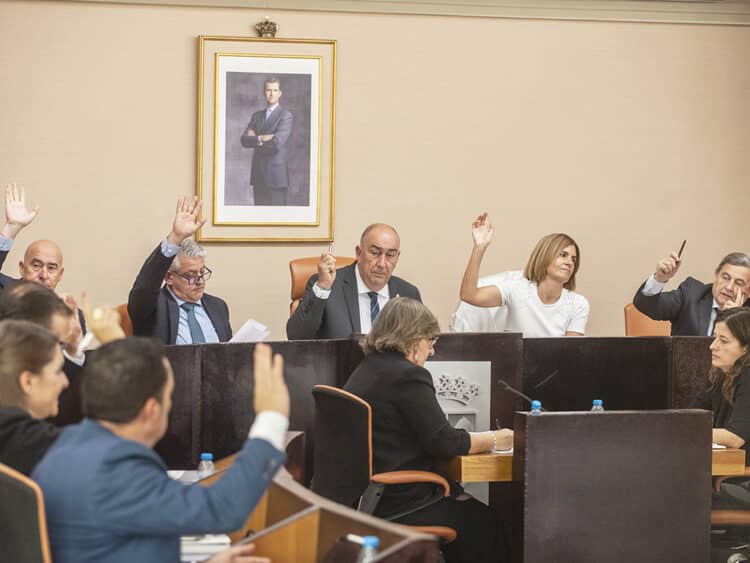 Votación durante el Pleno de la Diputación. / KAMARERO