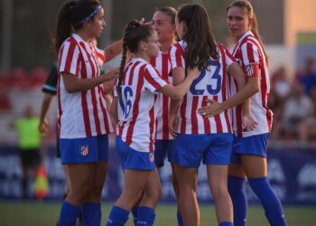 Cris Redondo en un encuentro con el Atlético de Madrid B./ATLÉTICO