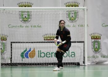 Elena González durante un instante del duelo entre España y Portugal./RFEF