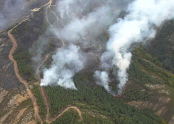 Foto de archivo de esta semana del incendio de nivel 2 en Cerezo de Arriba / ICAL