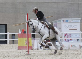 Juan José Verdugo durante un ejercicio en el Centro Ecuestre./FHCYL
