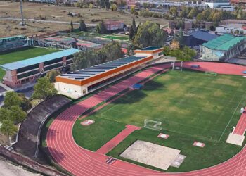 Infografía del futuro módulo cubierto de atletismo de Segovia./AYUNTAMIENTO