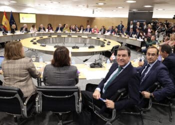 El Consejero de Economía durante la reunión del Consejo de Política Fiscal y Financiera. / Juan Lázaro