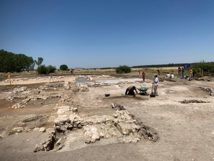 Trabajos en el yacimiento de Santa Lucía, en Aguilafuente.