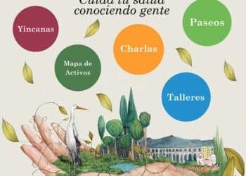 Cartel de ‘Una ciudad para encontrarnos’ dentro de Segovia One Health.