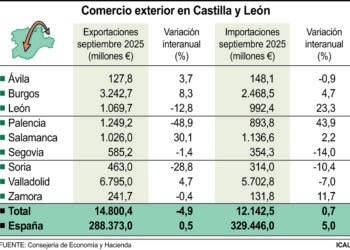 Comercio exterior en Castilla y León.