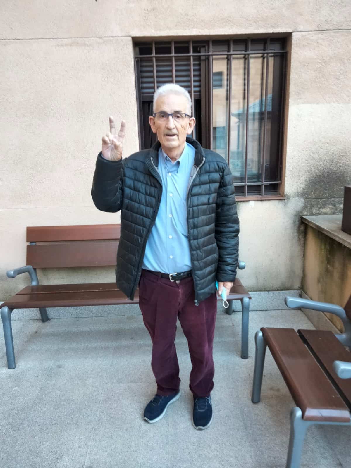 Jesús con la V de victoria, 26 de mayo de 2022.