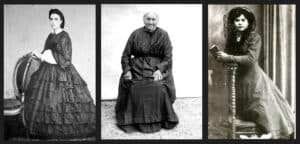 El culto a los muertos y los cementerios, una memoria colectiva (II) 3 Mujeres navereras de luto, según su clase social, y de una ñina tomando la comunión de negro.