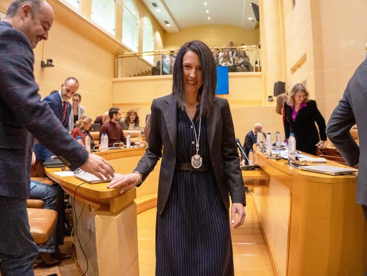 Berta Migueláñez, tras tomar posesión como concejala del Ayuntamiento de Segovia en el Pleno de diciembre. / HÉCTOR CRIADO