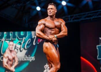 Jesús Pérez en su participación en el Europeo de culturismo en Milán./E.A