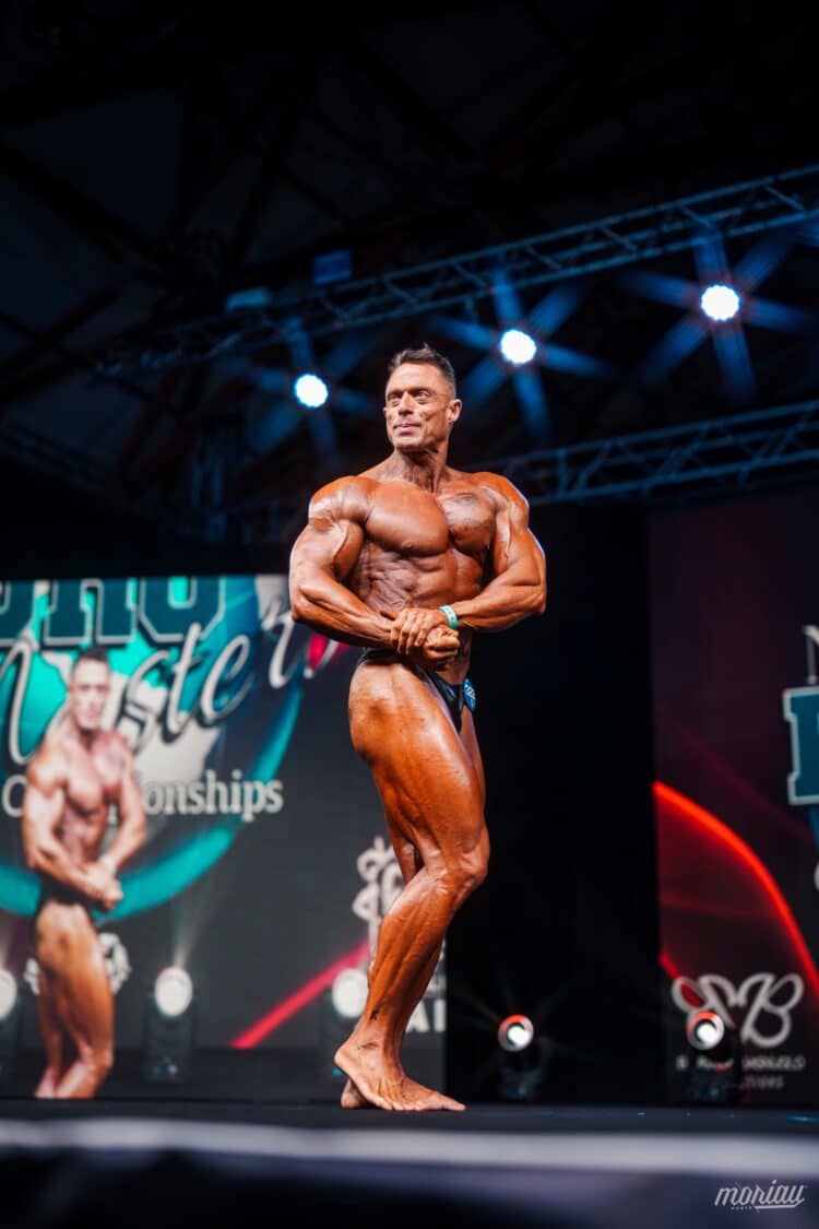 Jesús Pérez en su participación en el Europeo de culturismo en Milán./E.A