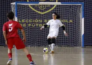 Elena González durante un encuentro con la selección española./RFEF