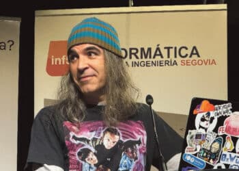 Chema Alonso durante su participación en el Congreso de Ciberseguridad celebrado en el Campus María Zambrano de Segovia.