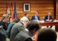 El consejero de Movilidad participa en la reunión de la Mesa de las Telecomunicaciones. / Rubén Cacho