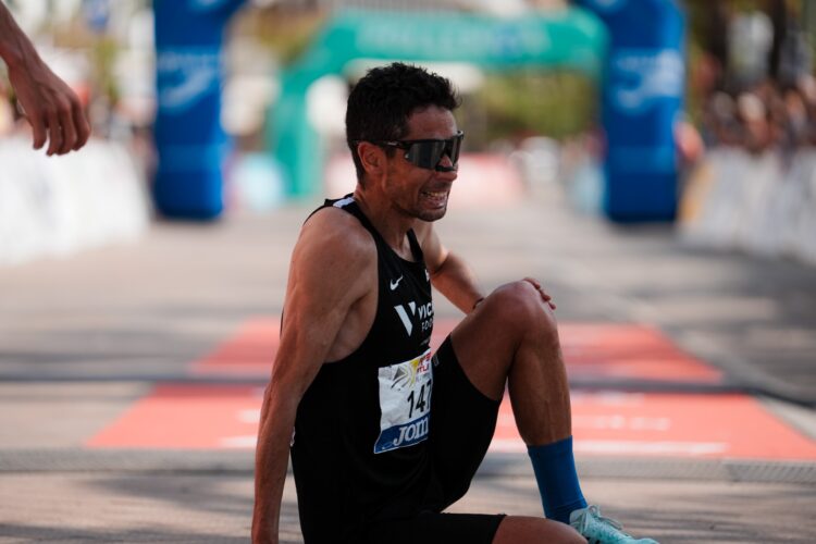 Javi Guerra durante la Media Maratón de Pollenca./E.A