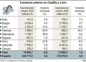 Comercio exterior en Castilla y León.