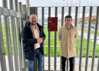 Jesús Garrido y Juan Vicente Cuesta durante la inauguración./AYUNTAMIENTO