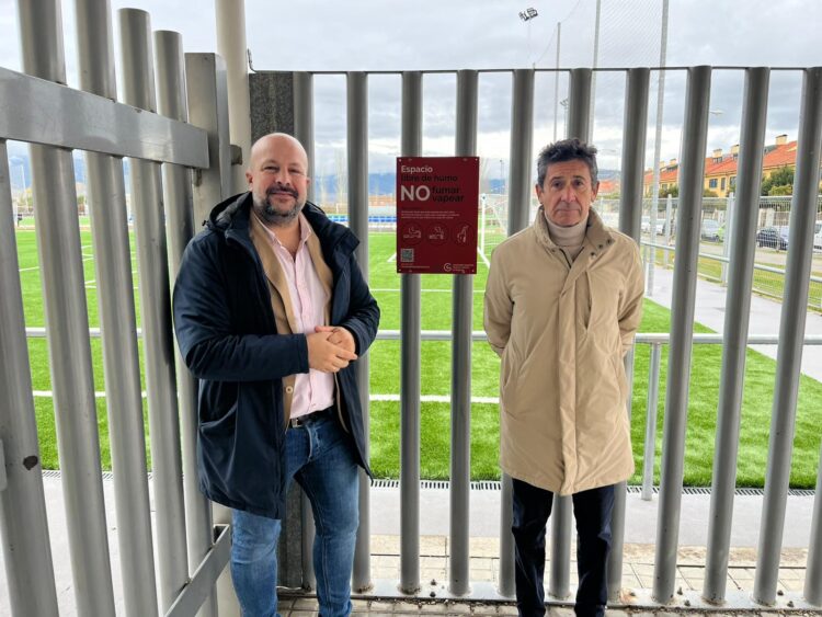 Jesús Garrido y Juan Vicente Cuesta durante la inauguración./AYUNTAMIENTO