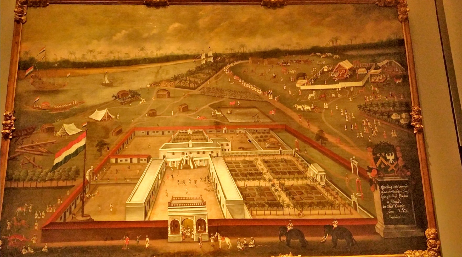 Diego de Covarrubias: de la teoría filosófico-jurídica a la práctica política 4 Puesto comercial de la Compañía Holandesa de las Indias Orientales en Hooghly, Bengala (1665). Hendrik Van Schluylenburgh. Rijksmuseum Amsterdam.