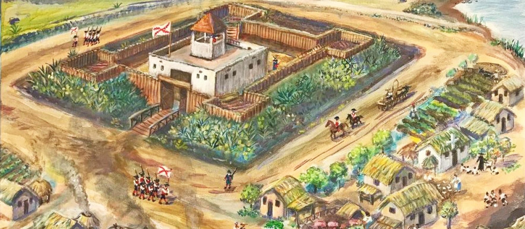 Diego de Covarrubias: de la teoría filosófico-jurídica a la práctica política 3 Recreación del Fuerte de Gracia Real de Santa Teresa de Mosé en Florida (1738). Nancy Christensen.