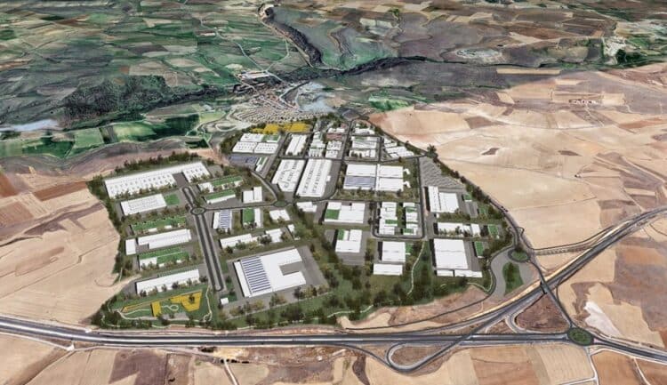 Infografía de la vista aérea del polígono ‘Los Hitales’ / JCYL