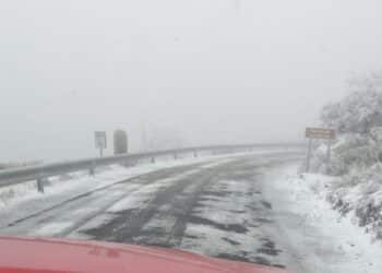 La SG-112 durante una nevada.