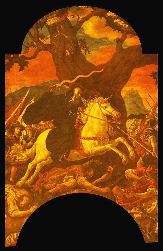 San Millán en la batalla de Simancas o Hacinas. Juan Rizzi, 1653.