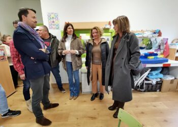 Visita a las obras de adaptación de las aulas en Turégano / JCYL