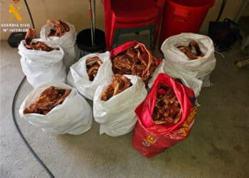 La Guardia Civil detiene a tres personas presuntas autoras de un delito de apropiación indebida de cable de cobre / GUARDIA CIVIL