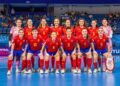 La plantilla de España antes del duelo frente a Argentina./RFEF