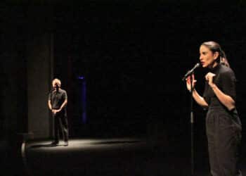 Andrea Jiménez y Carlos Manuel Díaz, en ‘Casting Lear’. Foto: Ana Vázquez.