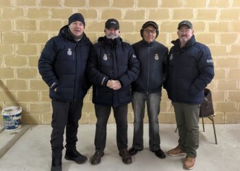 Alberto Ricote, Alejandro González-Salamanca, José María Martín Acebes y Carlos del Río en la cita./E.A