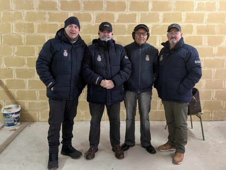Alberto Ricote, Alejandro González-Salamanca, José María Martín Acebes y Carlos del Río en la cita./E.A