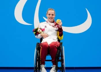 La nadadora paralímpica Marta Fernández./ E.A.