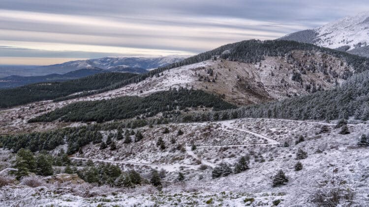 Nieve en la sierra de Guadarrama.