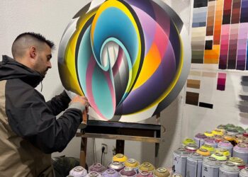 Wels, trabajando en una de sus obras./ E.A.