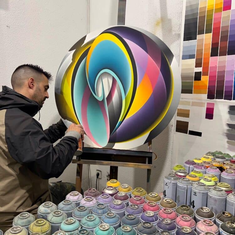 Wels, trabajando en una de sus obras./ E.A.