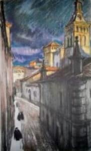 La iglesia de San Martín y la plaza de las Sirenas (II) 3 13 A Sunday night Muirhead Bone