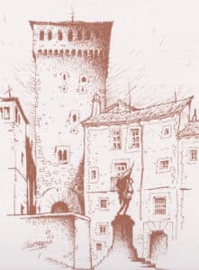 La iglesia de San Martín y la plaza de las Sirenas (III) 2 21 Torreon Moragon 1984