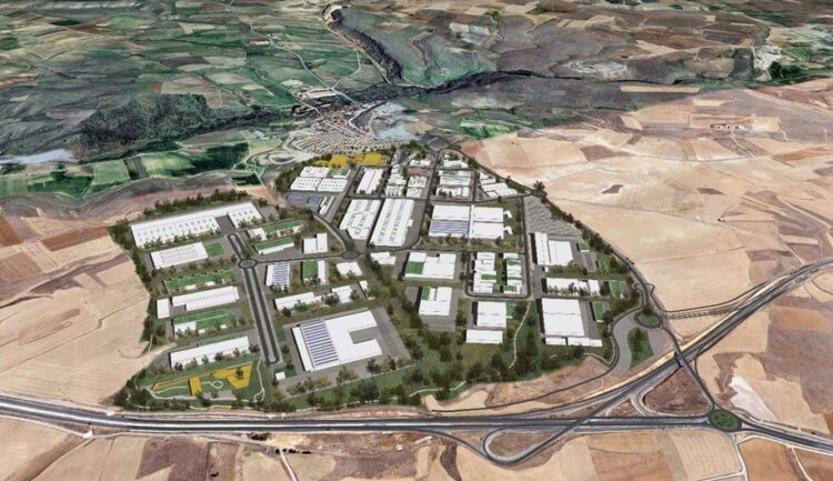 Infografía de la vista aérea del polígono ‘Los Hitales’ / JCYL